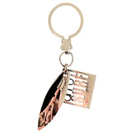 Chaveiro Dior Surf prateado rosa aço Prata Rosa