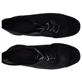 Chanel Schwarze Transparente Derby Schuhe Schwarz
