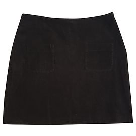 Jupe en coton marron Roberto Collina Taille S Marron