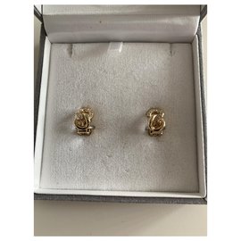 Dior-Boucles d'oreilles-Doré