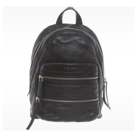 Marc Jacobs Lambskin Leather Backpack Black Black