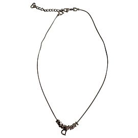 Dior Halskette silberfarben Stahl Silber