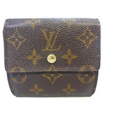 Louis Vuitton Elise Monogram Wallet Brown Leather Brown