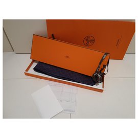 Hermès-Laços-Azul marinho