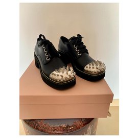 Miu Miu-Miu Miu derby shoes-Black
