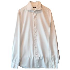Autre Marque CAMICIA GIZEH UOMO IN COTONE BIANCO BARBA NAPOLI Bianco