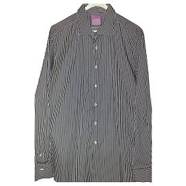 Autre Marque ALEA CAMICIA UOMO BLU MARINO A RIGHE NUOVA con etichetta e blister originale Blu