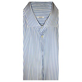 Autre Marque CAMICIA DA UOMO DELSIENA CON RIGHE BLU Blu chiaro