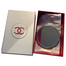 Espelho Chanel redondo preto e branco Preto