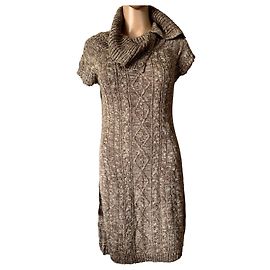 Calvin Klein Kleid Braun Acryl Größe S Braun