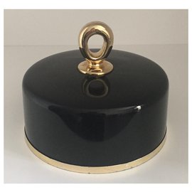 Van Cleef & Arpels-Caixa de joias preta e dourada ou bolso vazio First Van cleef & Arpels 80's-Preto,Dourado