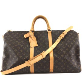 Louis Vuitton-Louis Vuitton Keepall 55 Bandouliere Monogramm Leinwand-Braun