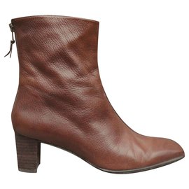 Stuart Weitzman Ankle Boots Light Brown Leather Light brown