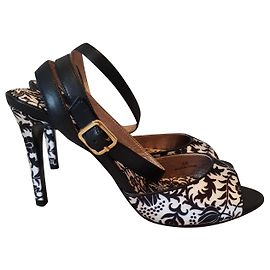 Just Cavalli Sandals Black White