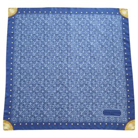 Louis Vuitton-Sciarpe di seta-Blu