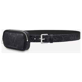 Louis Vuitton-LV signature pocket belt-Black