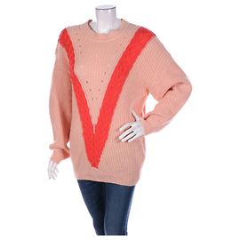 Suéter Dagmar Rosa Coral de Alpaca e Lã Rosa Coral