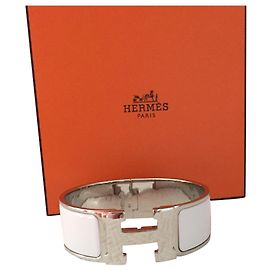 Hermès bracelet model Clic Clac H Silvery