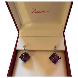 Boucles d’oreilles Baccarat modèle Médicis Violet