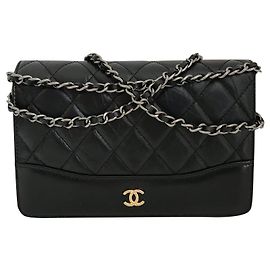Chanel Wallet on Chain Noir en Cuir de Veau Vieilli Noir
