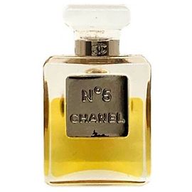 Chanel N*5 Parfümflasche Brosche aus Harz Weiß Weiß