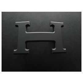 Fivela de cinto Hermès 5382 em aço PVD mate 32MILÍMETROS Preto