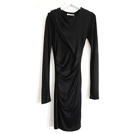 T By Alexander Wang Vestido drapeado preto Preto