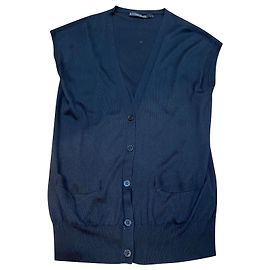 Ralph Lauren Ärmellose Strickjacke aus Kaschmir Schwarz Schwarz