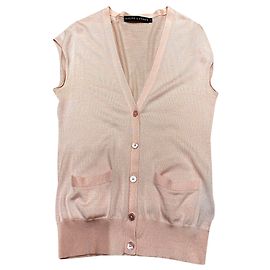Ralph Lauren ärmellose Kaschmir Strickjacke rosa Pink