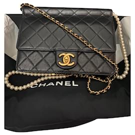 Chanel-Cadena de perlas clásica-Negro