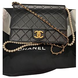 Chanel Chaîne de perles classique Noir