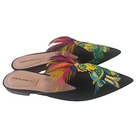 Alberta Ferretti Mulas Preto Multicor