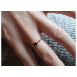 Dodo Pomellato-Herzring aus schwarzen Diamanten-Kupfer