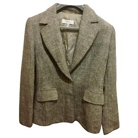 Giacca in lana e seta di Escada Marrone Beige