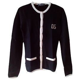 DOLCE & GABBANA KNITE CARDIGAN Schwarz Weiß