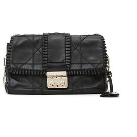 Dior NEW LOOK RUFFLE BLACK Noir Bijouterie argentée