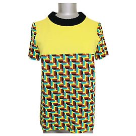 Top M Missoni Jaune à Imprimé Multicolore Manches Courtes S Multicolore Jaune