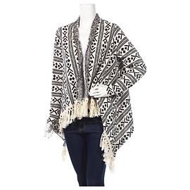 Autre Marque Rich & Royal Strickjacke aus Baumwolle Schwarz Weiß Größe M Schwarz Weiß