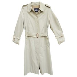 gabardina t de mujer vintage Burberry 38 Blanco roto