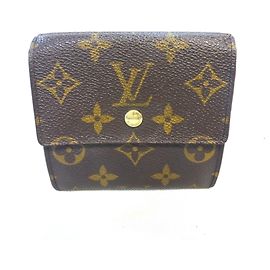 Louis Vuitton Elise Monogram Carteira Marrom Couro Marrom
