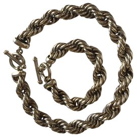 Autre Marque Collana e bracciale in argento sterling Argento