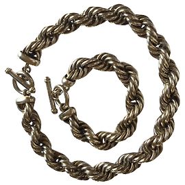 Autre Marque Collier et bracelet en argent massif Argenté
