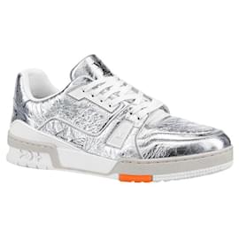 Louis Vuitton-LV trainers silver new-Silvery