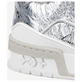 Louis Vuitton-LV trainers silver new-Silvery
