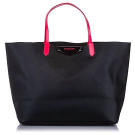 Givenchy Black Large Leather Antigona Tote Bag Black Red