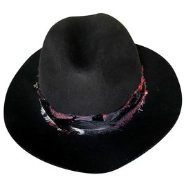 Zadig & Voltaire black felt hat zadig and voltaire Black