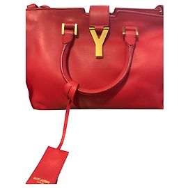 Yves Saint Laurent Chyc Bolso de piel rojo Roja