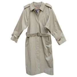 Burberry-trench coat vintage das mulheres Burberry 42 Corte de grandes dimensões-Bege