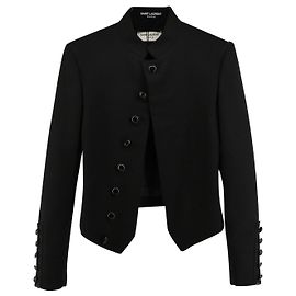 BLASER SAINT LAURENT JACKET SHORT, WITH BIG BUTTONS Black
