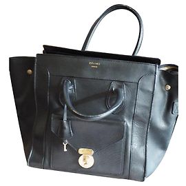 Céline Mini Luggage Black Leather Handbag Black